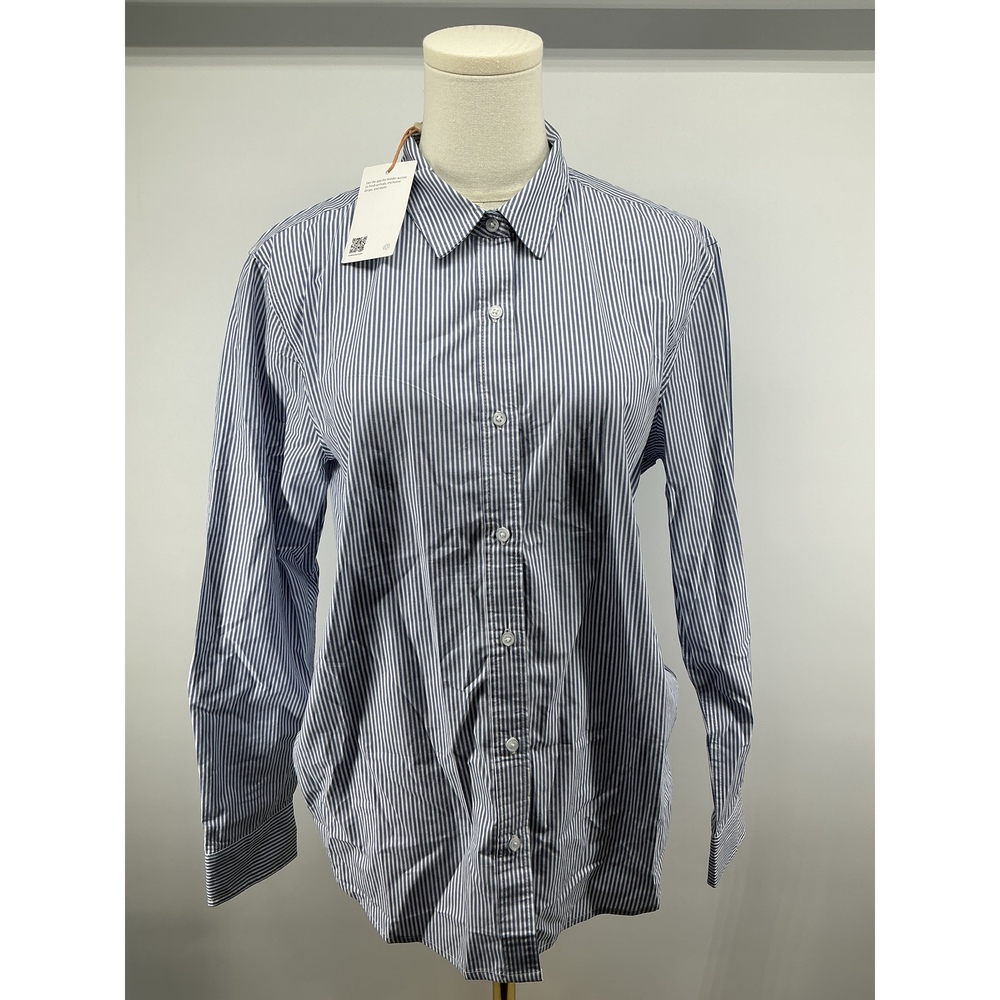 100% Organic Cotton Poplin Long Sleeve Shirt - Picture 1 of 3